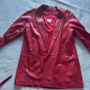 Vintage Vakko Genuine Leather SIZE M Blazer